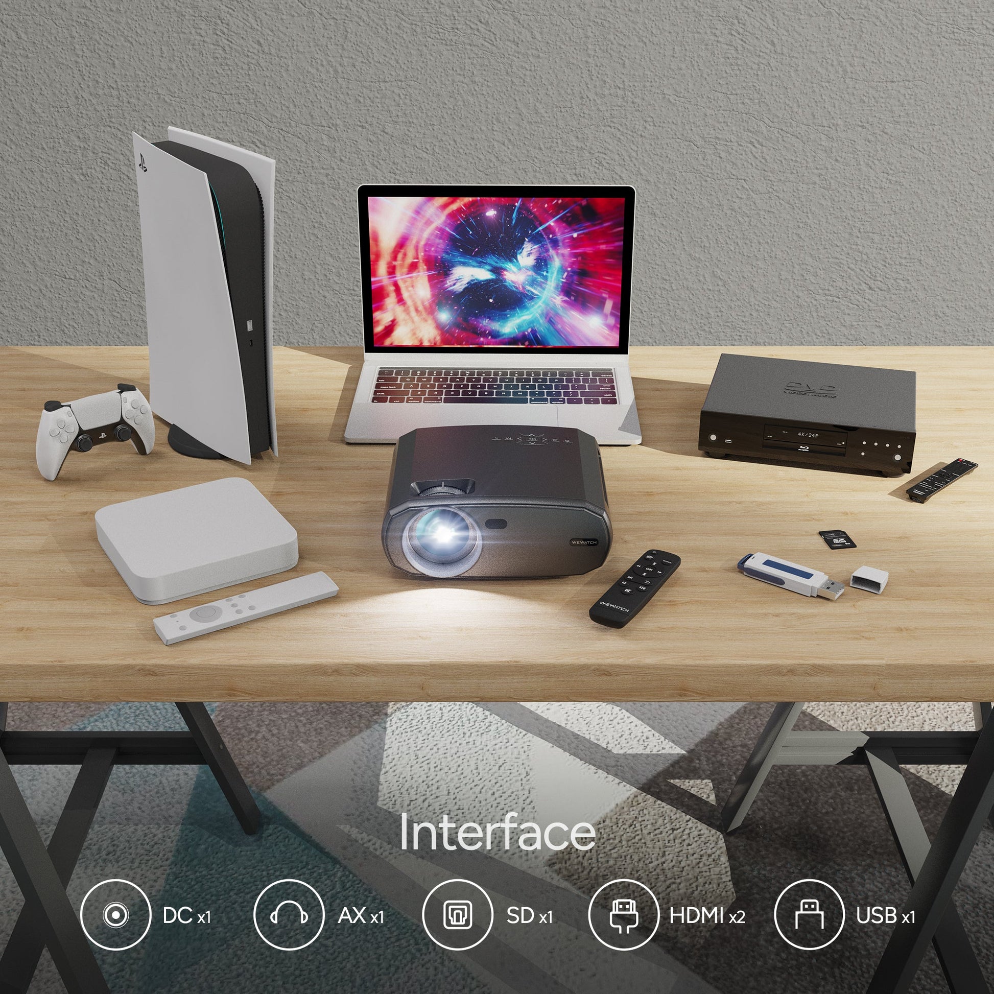 Portable Projector Rich Interface