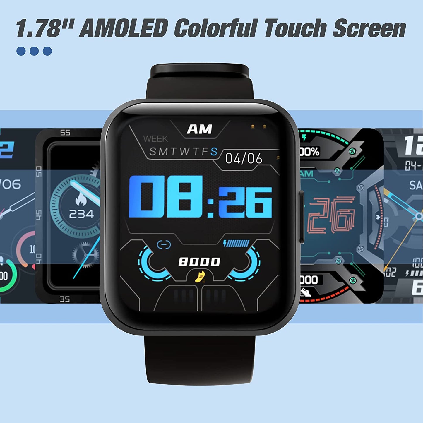 Montre de sport intelligente SW1 avec GPS, résistance à l'eau 5 ATM