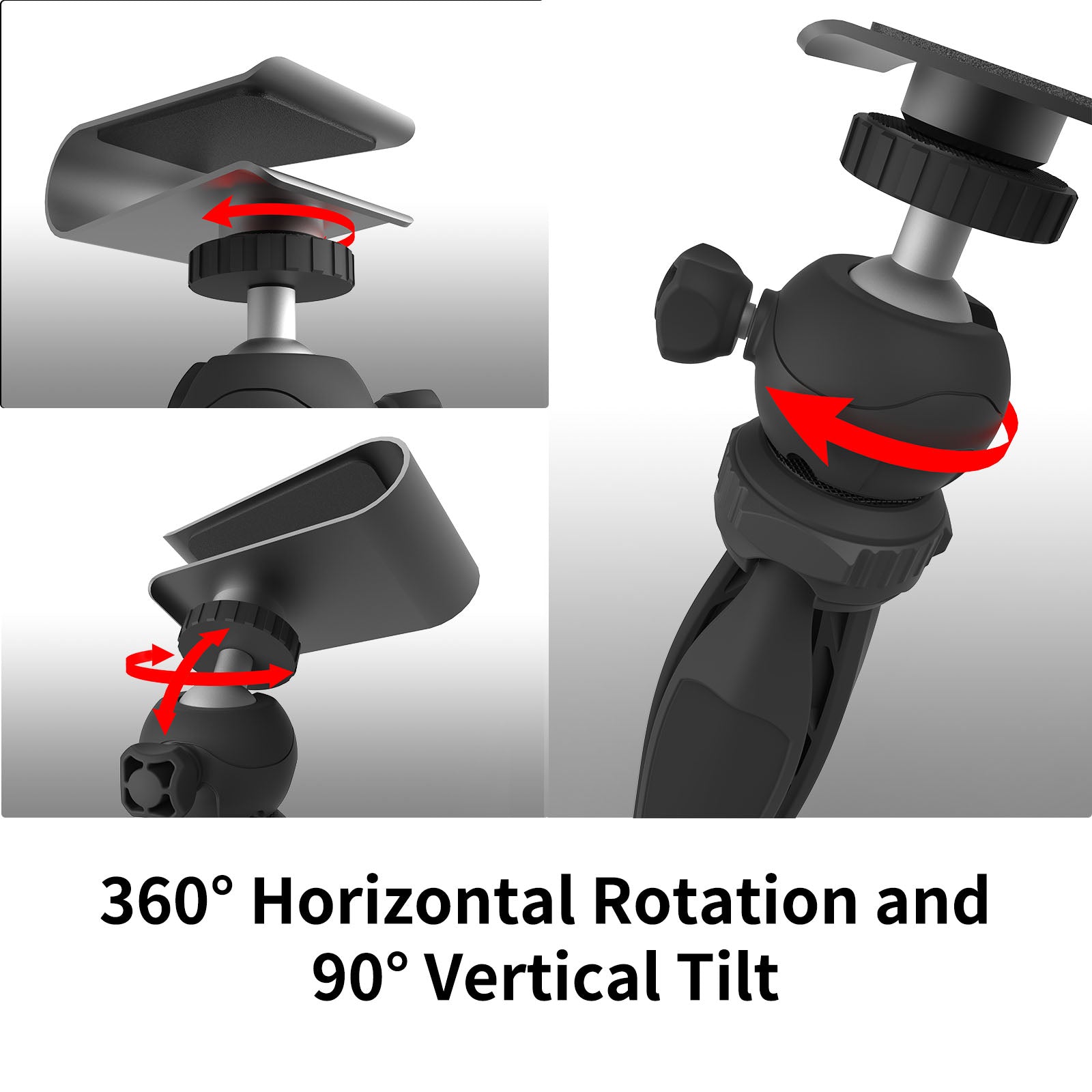 WEWATCH Projector Tripod Stand, Lightweight, Compact, Aluminum Alloy, 360°  Ball Head for Projectors, Cell Phone, IP Camera and Webcam, PS101 