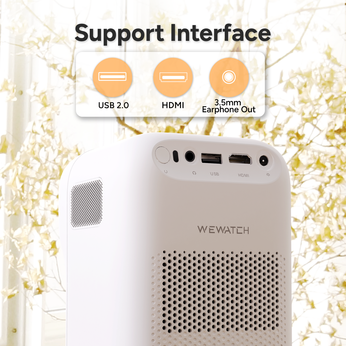 [Refurbished]Wi-Fi  Native 1080p Mini Portable Projector- V30SE