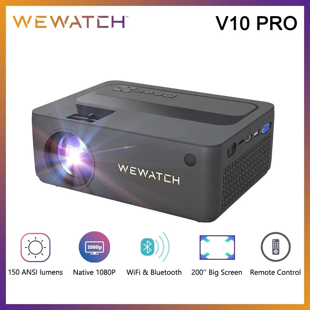 WEWATCH V10 Mini LED Portable Projector Native 1280*720P HD 1080P Supported  Home Theater Proyector HDMI USB Movie Outdoor Cinema