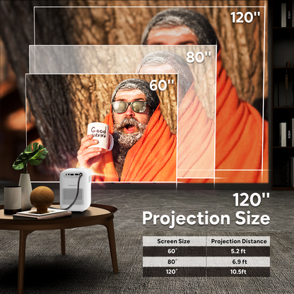 [Refurbished]Wi-Fi  Native 1080p Mini Portable Projector- V30SE