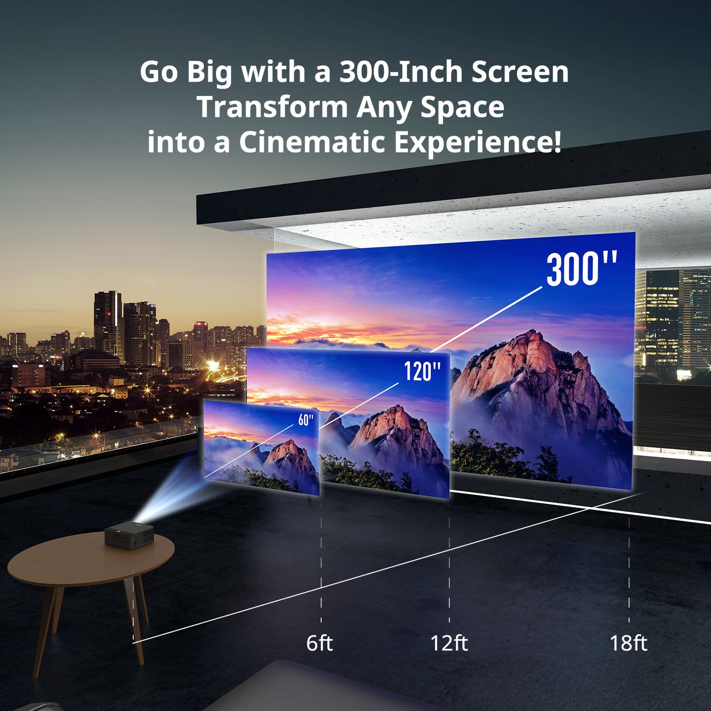 WEWATCH WP01 Heimkino-Projektor Full HD 1080P [Netflix & Dolby Atmos] 700 ISO-Lumen WiFi/Bluetooth 5.0 | 4D Keystone & Autofokus | Auto-Ausrichtung/Hinderniserkennung, Smart Beamer für Indoor/Outdoor