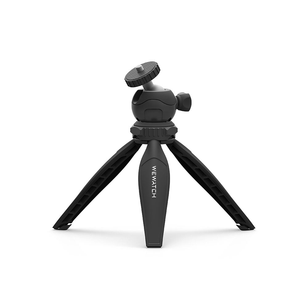 WEWATCH Mini Desktop Tripod Stand - PS102 6.3 inch Pocket Projector Tripods Stand Mount with 360°Ball Head, Small Tripod Handle for DSLR Camera Webcam Phone Holder Selfie Stick Vlog Tripod, Black