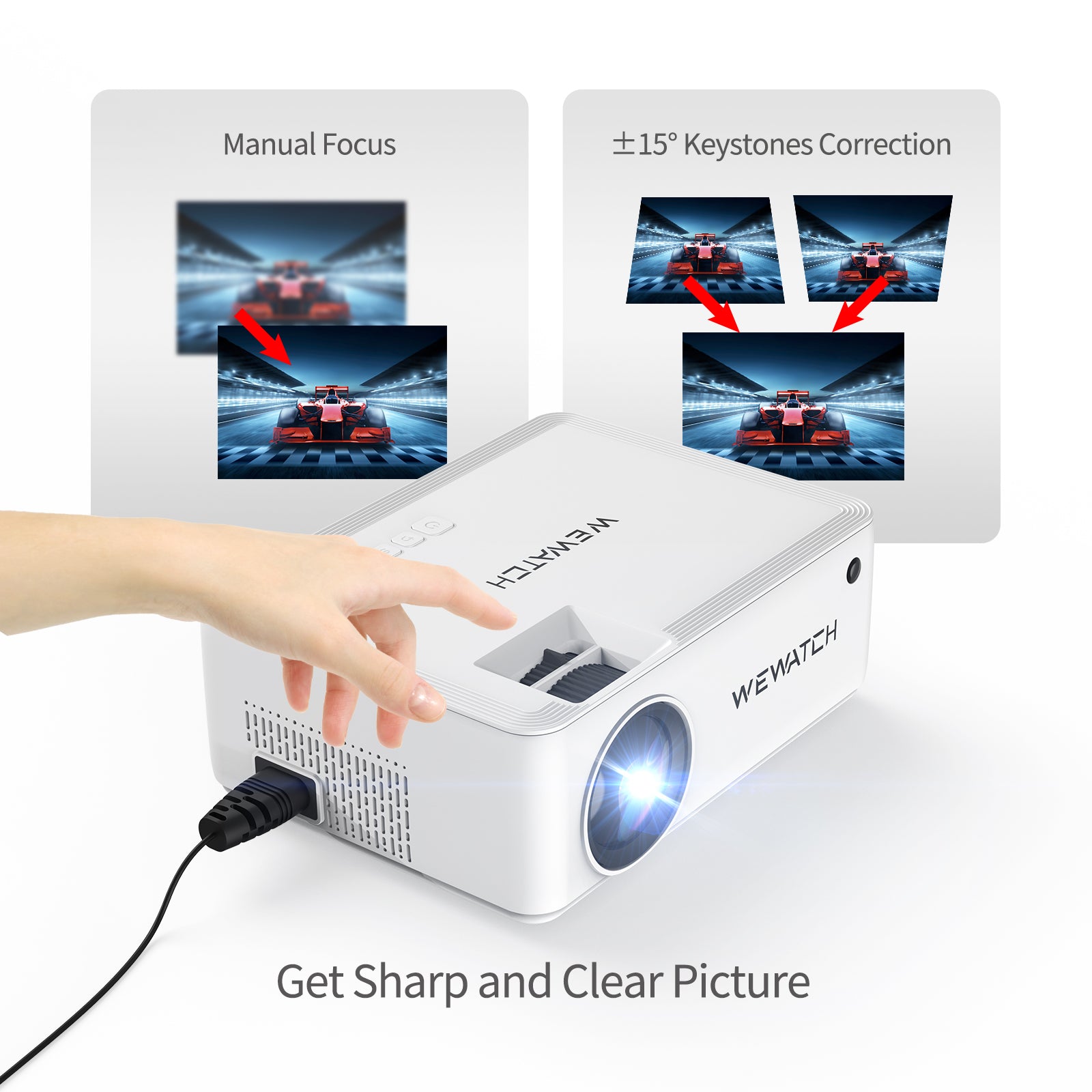 Mini proyector Wewatch V10 Full Hd 1080p 8500lm Wifi 5G Bt Zoom – TECHINNTEK
