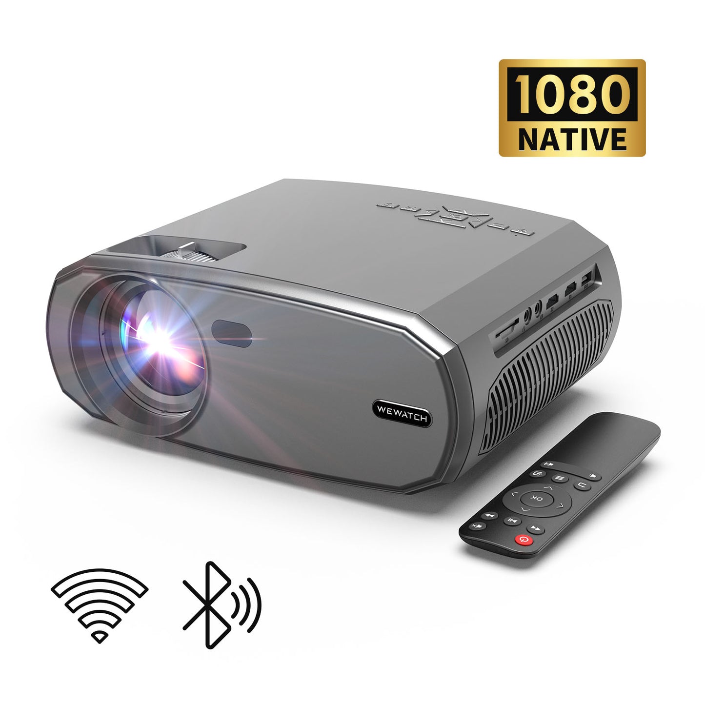 WEWATCH V50G Projector: 1080p Display | 230 ANSI Lumens | WiFi & Bluetooth
